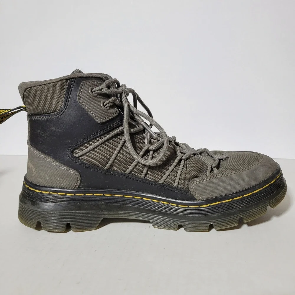 Dr.‎ Doc Martens Buwick Grey Black Utility Boots Unisex Mens 8 Womens 9